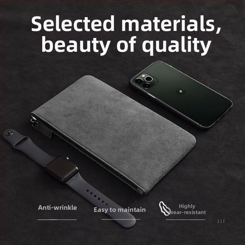 Geantă clutch pentru bărbați, din piele moale, capacitate mare, stil plic elegant