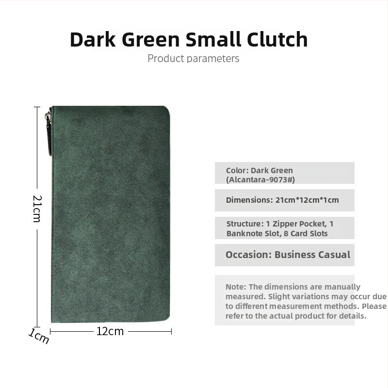 Geantă clutch pentru bărbați, din piele moale, capacitate mare, stil plic elegant