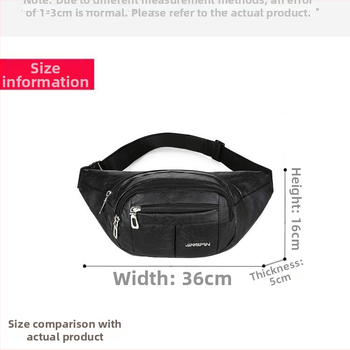 Geantă de talie din PU pentru bărbați, antifurt, stil business, 34×10×13 cm, potrivită pentru laptop de 8 inch