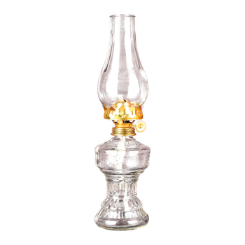 Vonkajšia retro veľká petrolejová lampa so skleneným tienidlom na kempovanie