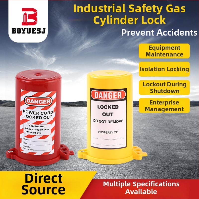 Bezpečnostný zámok priemyselných plynových fliaš – univerzálny zámok ventilu pre fľaše so zemným plynom a kyslíkom, energetická izolácia LOTO