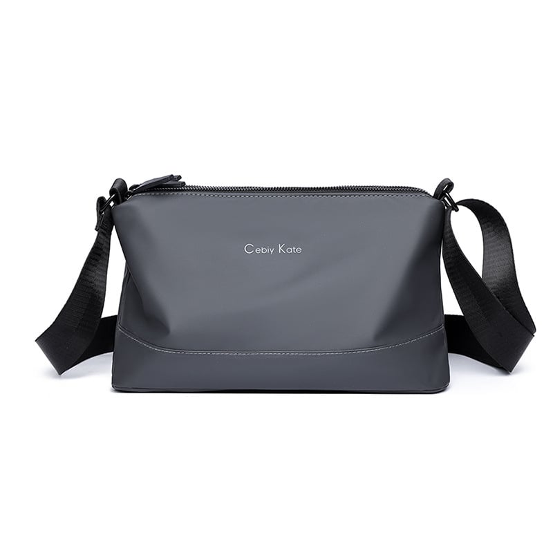Geantă crossbody mică pentru bărbați, stil street, din nylon impermeabil, pentru utilizare zilnică și călătorii, încăpătoare pentru laptop de 8 inch