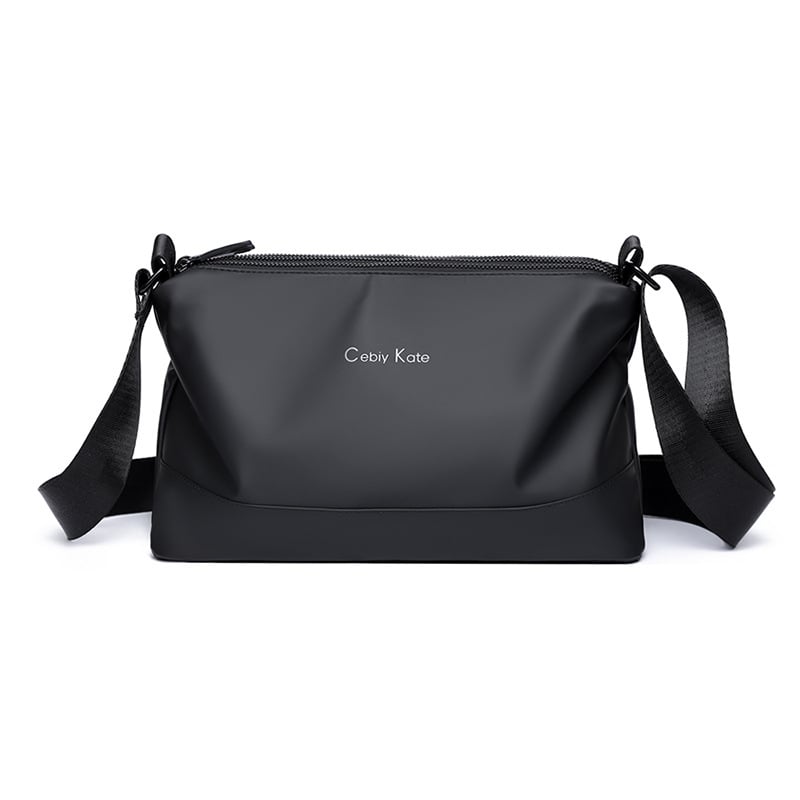 Geantă crossbody mică pentru bărbați, stil street, din nylon impermeabil, pentru utilizare zilnică și călătorii, încăpătoare pentru laptop de 8 inch
