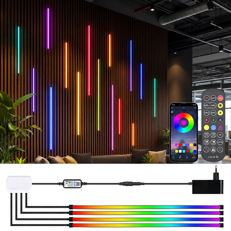 RGB színes LED-szalag szilikonból, vízálló és rugalmas nappalira, 24V atmoszférikus világítás