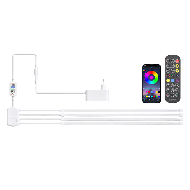 RGB színes LED-szalag szilikonból, vízálló és rugalmas nappalira, 24V atmoszférikus világítás
