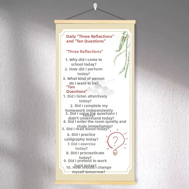 Motivacijski zidni plakat o učenju i samodisciplini, za učenike od osnovne do srednje škole, dekor prostora.