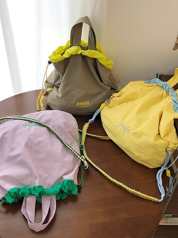 Rucsac outdoor în stil japonez, primăvară-vară 2025, cu șnur, pentru uz zilnic și călătorii
