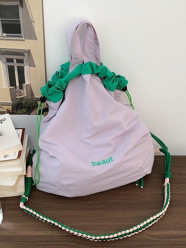Rucsac outdoor în stil japonez, primăvară-vară 2025, cu șnur, pentru uz zilnic și călătorii