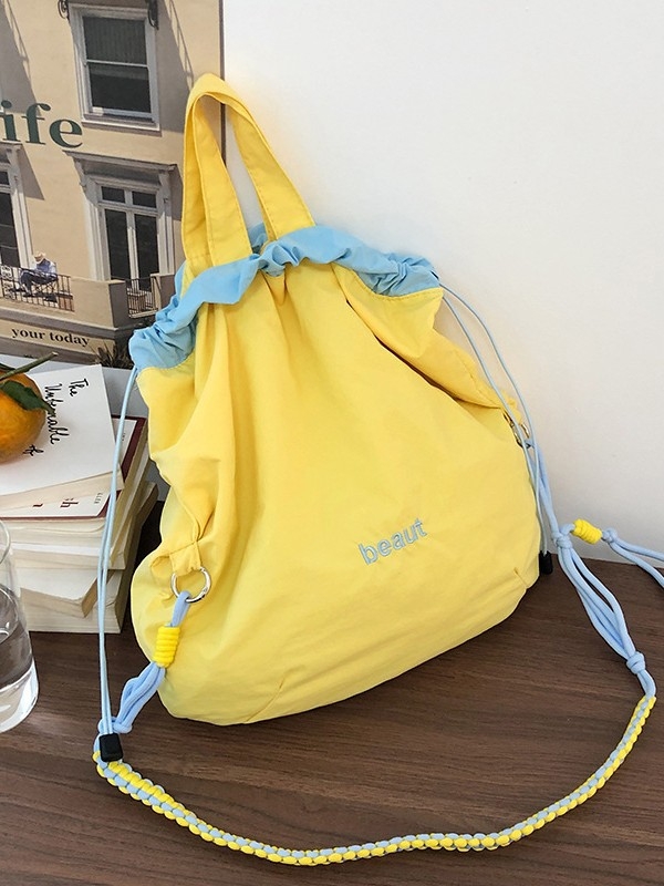 Rucsac outdoor în stil japonez, primăvară-vară 2025, cu șnur, pentru uz zilnic și călătorii
