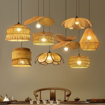 Viseći luster od ratana u antičkom stilu, sjenilo od prirodne konopne užadi, LED, 220V; pogodan za blagovaonu, čajanu i butik prostore