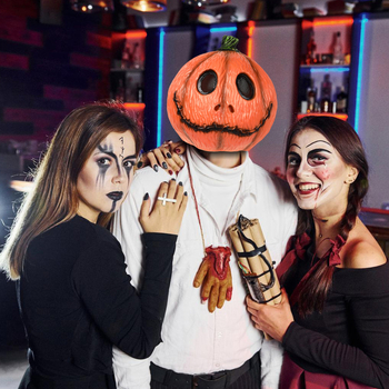 Halloween mosolyogó tök maszk karneválra – horror hangulatú álarc
