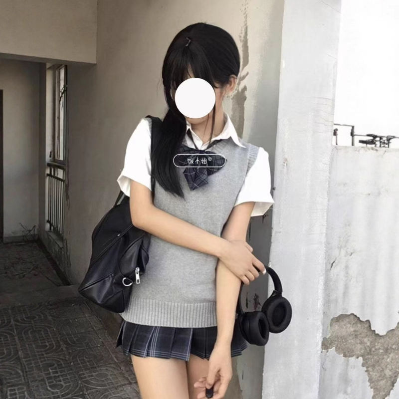 Japán stílusú JK rétegelt mellény és kötött felső nőknek, több színben, egyetemi stílus