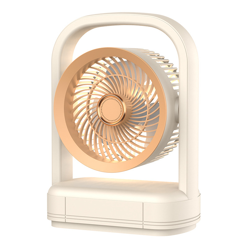 Gyárilag testre szabott asztali ventilátor, USB-töltés, erős légáramlat, irodai és kültéri használatra, éjjeli fény