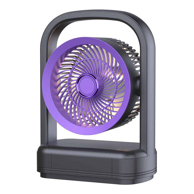 Gyárilag testre szabott asztali ventilátor, USB-töltés, erős légáramlat, irodai és kültéri használatra, éjjeli fény