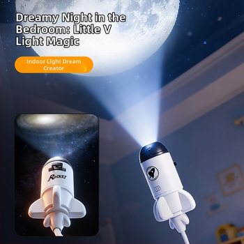 Nočné LED svetlo napájané z USB s 360° otočným projektorom hviezdnej oblohy pre atmosféru spálne