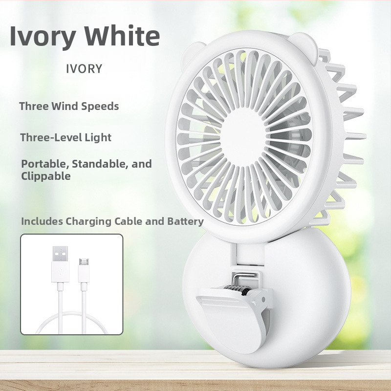 USB ventilátor s klipom a ľahkým, skladacím mini ventilátorom na krk