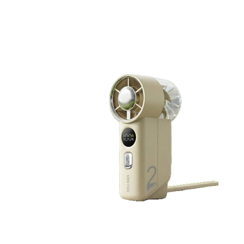 Mini ručný ventilátor, tichý, nabíjateľný cez USB, prenosný, 5-lopatkový bezkefkový motor, vstavaná batéria 1200–2000 mAh