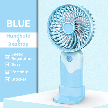Mini ručný USB ventilátor s kresleným motívom a vstavanou batériou – prenosný 3-rýchlostný ventilátor (7,5 × 6 × 17 cm)