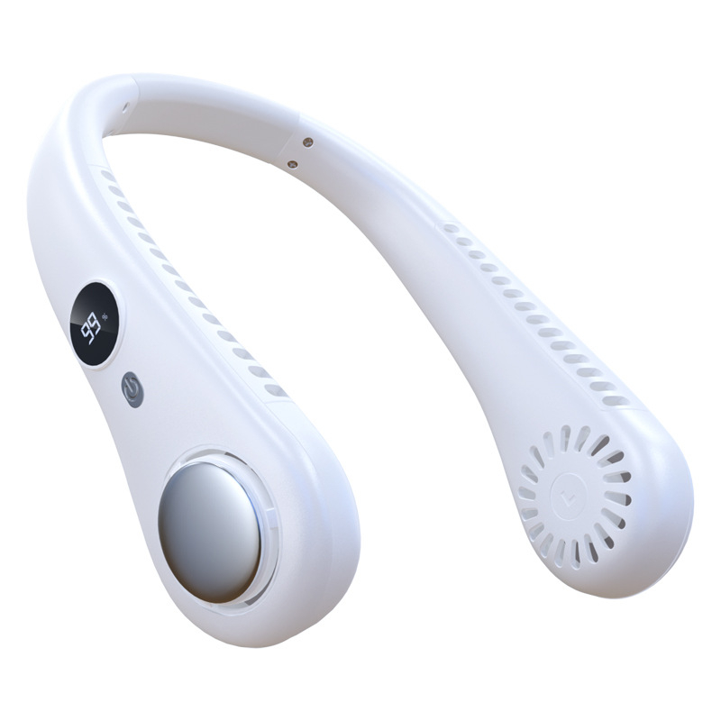 Nyakventilátor lapát nélküli USB-töltésű, csendes, hosszú üzemidejű, hordozható kültéri mini turbóventilátor