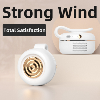 Lopó nélküli hordozható mini ventilátor, kompakt méret, erőteljes légáramlat, kézi turbó ventilátor, övön viselhető kültéri használatra