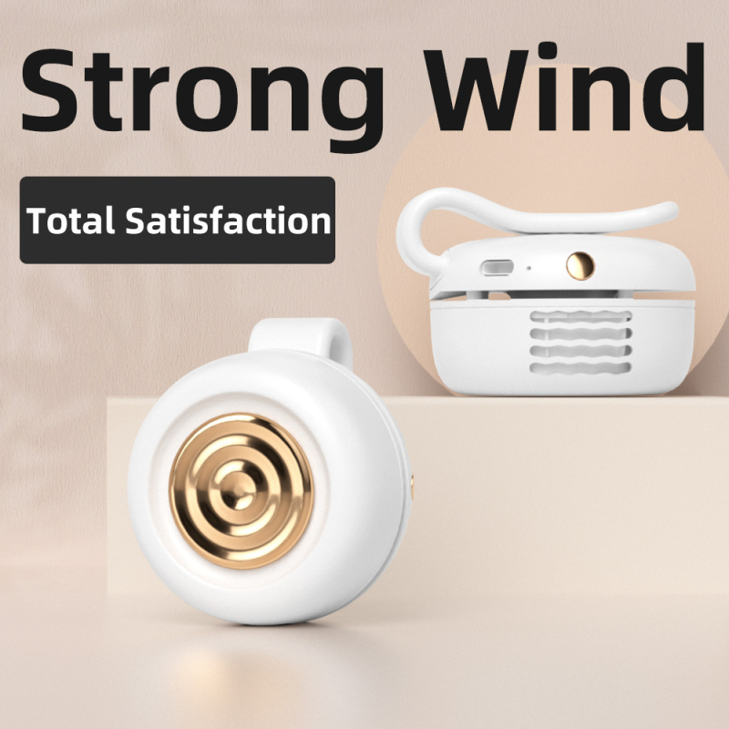 Lopó nélküli hordozható mini ventilátor, kompakt méret, erőteljes légáramlat, kézi turbó ventilátor, övön viselhető kültéri használatra