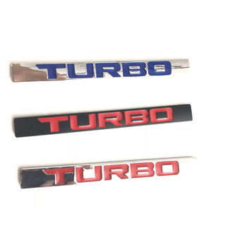 Civic Turbo hátsó logó matrica – cink ötvözet jel, méret 11,5×1,2 cm