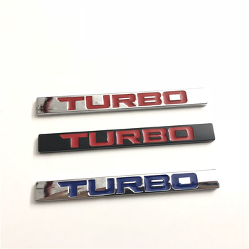 Civic Turbo hátsó logó matrica – cink ötvözet jel, méret 11,5×1,2 cm