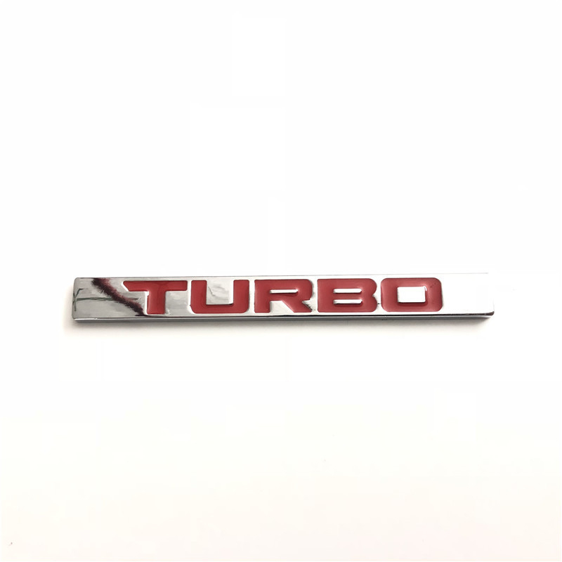 Civic Turbo hátsó logó matrica – cink ötvözet jel, méret 11,5×1,2 cm