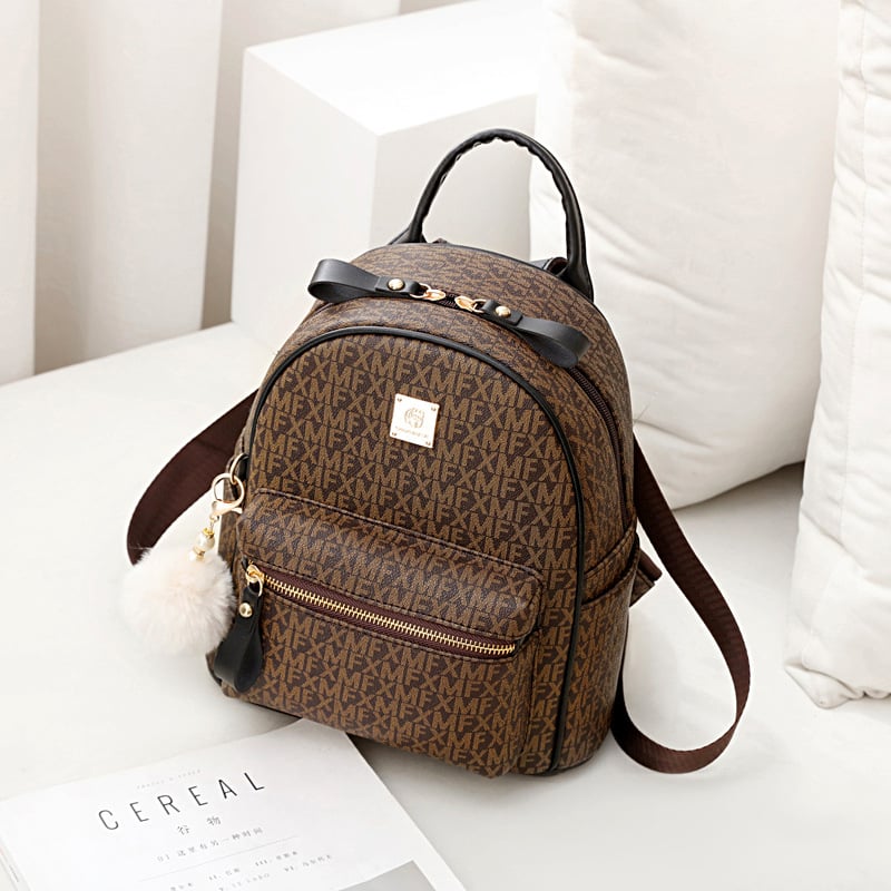 Rucsac feminin din PU, capacitate mare, stil coreean, impermeabil și rezistent, Model B7559