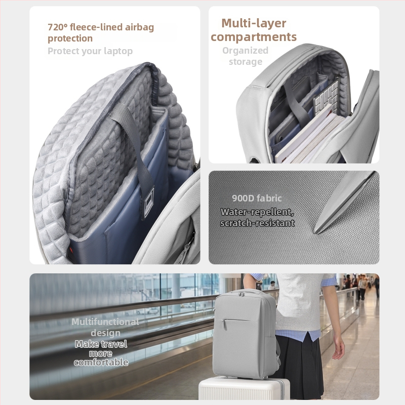 2026 Model unisex, pernă de aer 720°, stil business, rucsac pentru laptop de 16 inchi, capacitate mare pentru studenți