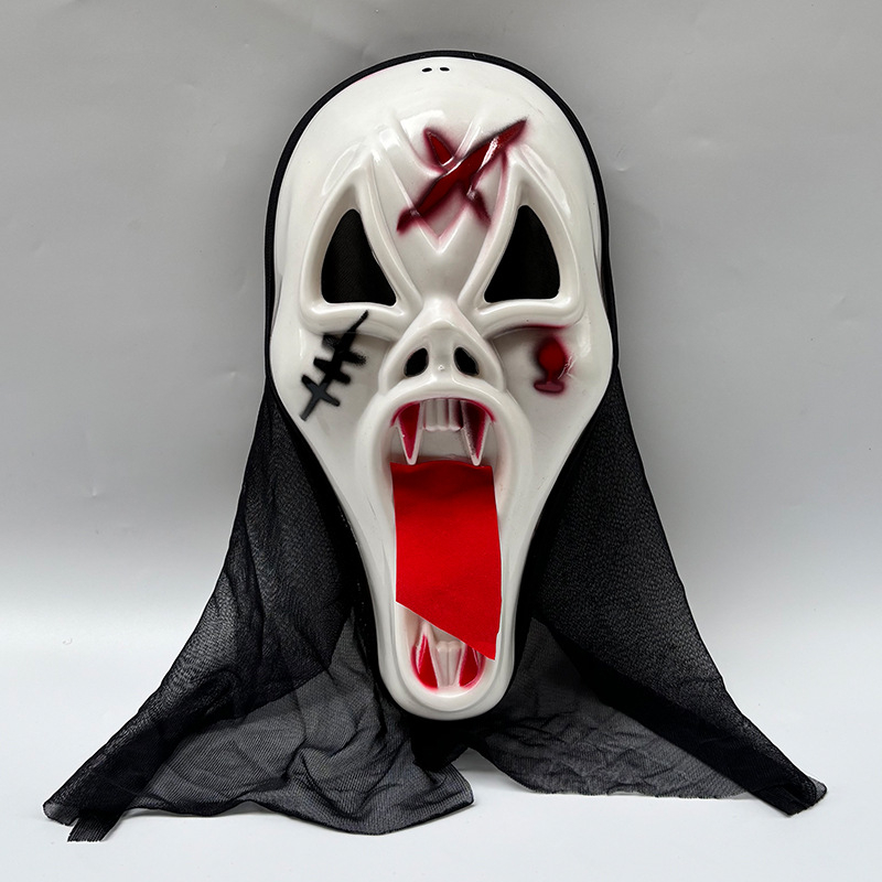 Halloween rémisztő sikító maszk jelmez kellék