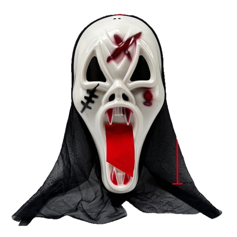 Halloween rémisztő sikító maszk jelmez kellék
