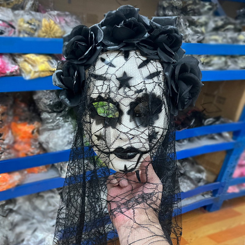 Halloween-i horror maszk, élőholt ihletésű cosplay kellék, műanyag maszk DIY sminkhez