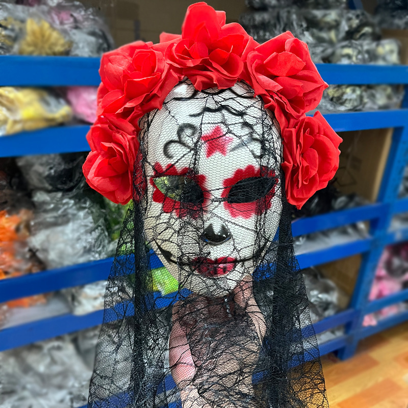 Halloween-i horror maszk, élőholt ihletésű cosplay kellék, műanyag maszk DIY sminkhez