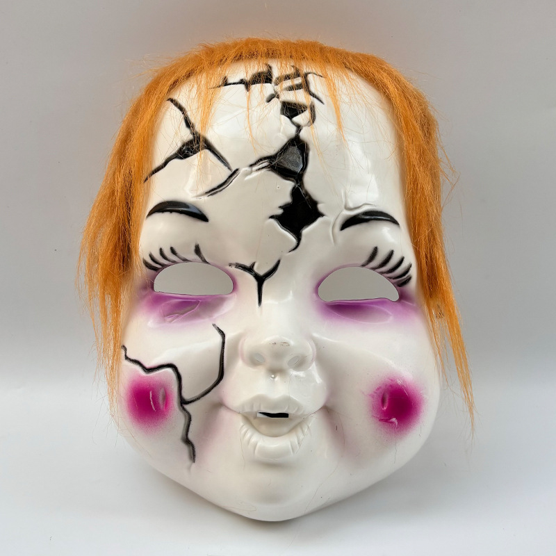 Halloweenska hororová maska – strašidelná a zábavná žartová maska na cosplay, maškarný večierok, strašidelný dom, NPC rekvizity
