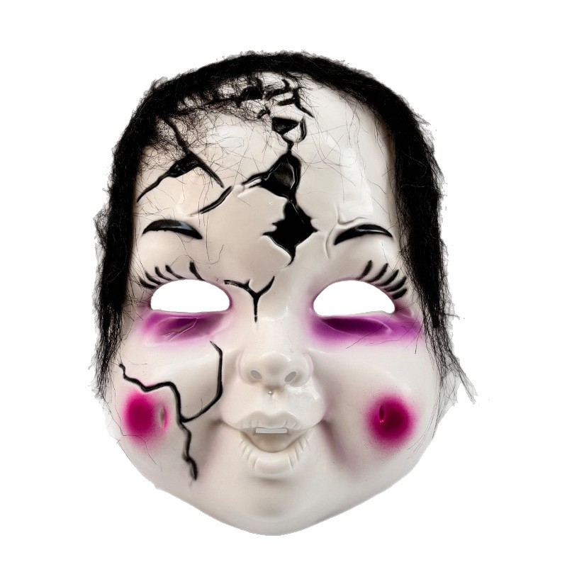 Halloweenska hororová maska – strašidelná a zábavná žartová maska na cosplay, maškarný večierok, strašidelný dom, NPC rekvizity