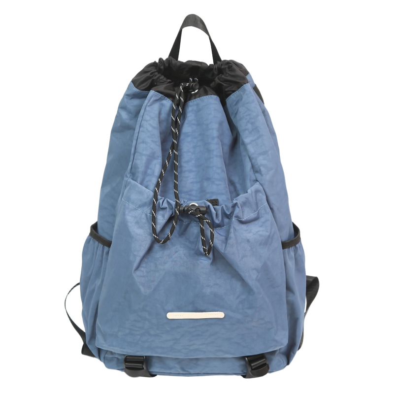 Uniszex japán stílusú hátizsák színkontraszttal, utazáshoz és egyetemre, 14 hüvelykes laptop kompatibilis, nylon