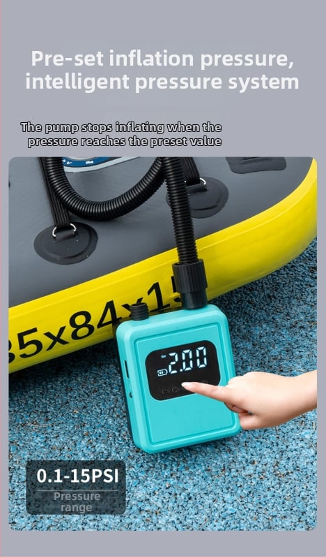 Kültéri kempinghez magasnyomású elektromos hordozható légpumpa felfújható hajókhoz, SUP-hoz, gumicsónakhoz, sátrakhoz, autóba szerelhető vezeték nélküli