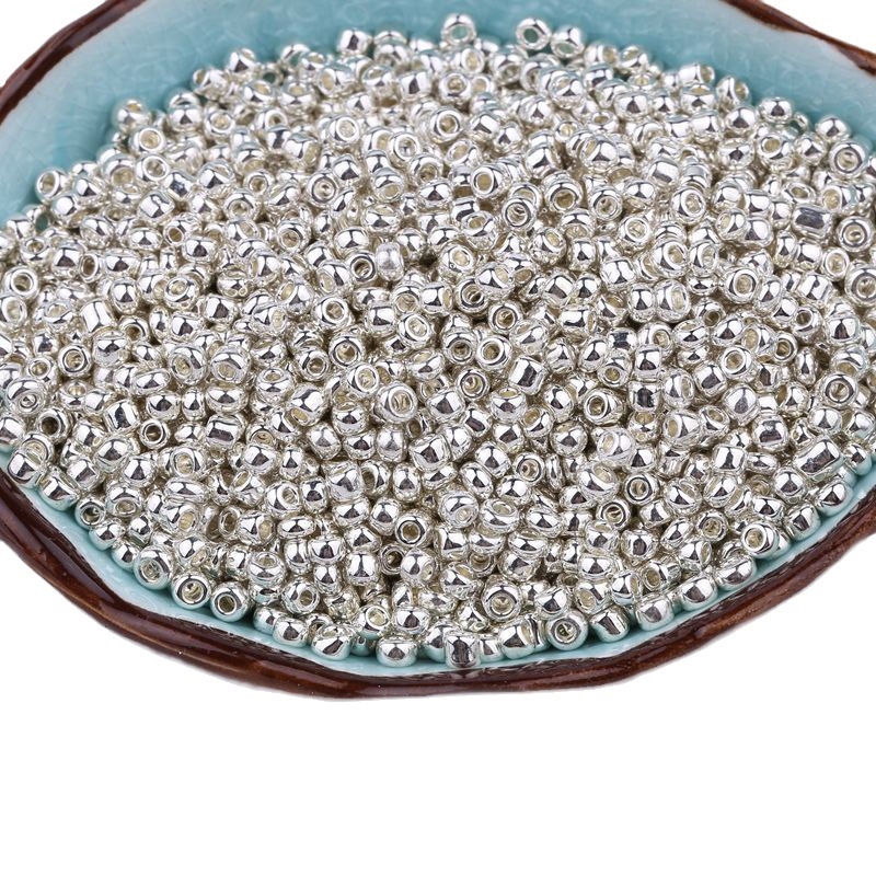 Arannyal és ezüsttel bevont üveggyöngyök, 4 mm, DIY karkötő és nyaklánc készítéséhez, szétválasztó gyöngyök