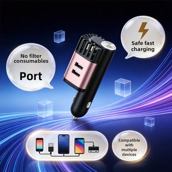 Αεροφυλάκτης αυτοκινήτου με USB φόρτιση, γρήγορη φόρτιση, αρνητικά ιόντα, μπαρ οξυγόνου, απομάκρυνση καπνών και οσμών