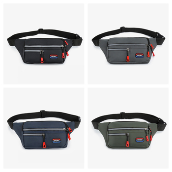 Geantă de talie pentru bărbați, multifuncțională, stil urban minimalist, crossbody pentru drumeții în aer liber