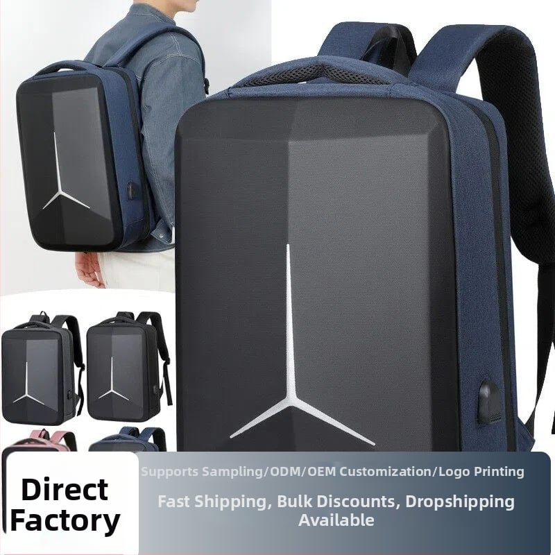 Rucsac cu husă rigidă pentru laptop până la 16 inch, ușor, impermeabil, pentru călătorii și birou, capacitate mare