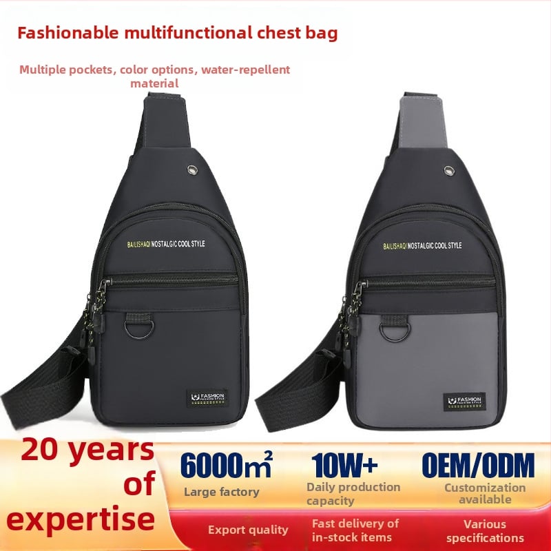 Geantă din nylon pentru bărbați, crossbody, capacitate mare, stil urban minimalist, ușoară, încape un laptop de 8 inci
