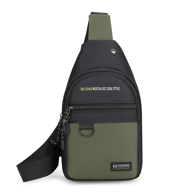 Geantă din nylon pentru bărbați, crossbody, capacitate mare, stil urban minimalist, ușoară, încape un laptop de 8 inci