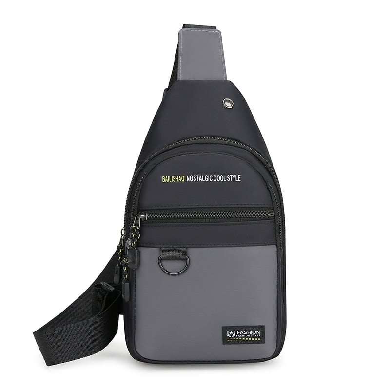 Geantă din nylon pentru bărbați, crossbody, capacitate mare, stil urban minimalist, ușoară, încape un laptop de 8 inci