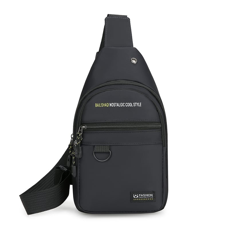 Geantă din nylon pentru bărbați, crossbody, capacitate mare, stil urban minimalist, ușoară, încape un laptop de 8 inci