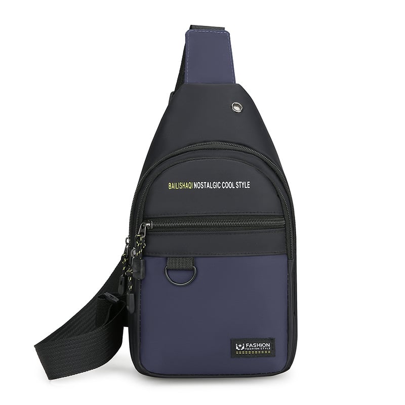 Geantă din nylon pentru bărbați, crossbody, capacitate mare, stil urban minimalist, ușoară, încape un laptop de 8 inci