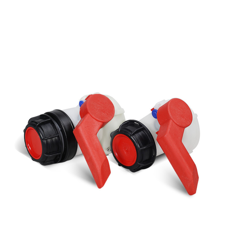 1000-litrová plastová IBC nádoba s výpustným ventilom odolným voči kyselinám a zásadám, guľovým ventilom a príslušenstvom klapkového ventilu DN50