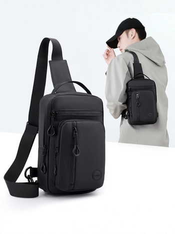 Geantă crossbody pentru bărbați din nylon, multifuncțională, ușoară, cu capacitate mare, pentru utilizare outdoor casual