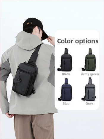 Geantă crossbody pentru bărbați din nylon, multifuncțională, ușoară, cu capacitate mare, pentru utilizare outdoor casual